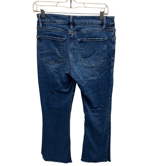 Frame Le Crop mini boot jeans women’s 28 raw hem high rise stretch - Picture 2 of 8